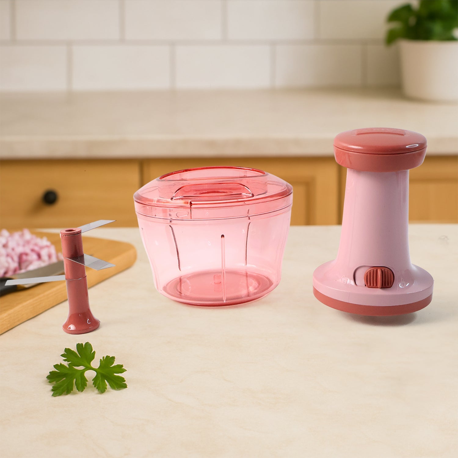 Apex Smart Manual Vegetable & Fruit Chopper with 800 ML Capacity Apex Smart Manual Vegetable & Fruit Chopper with 800 ML Capacity